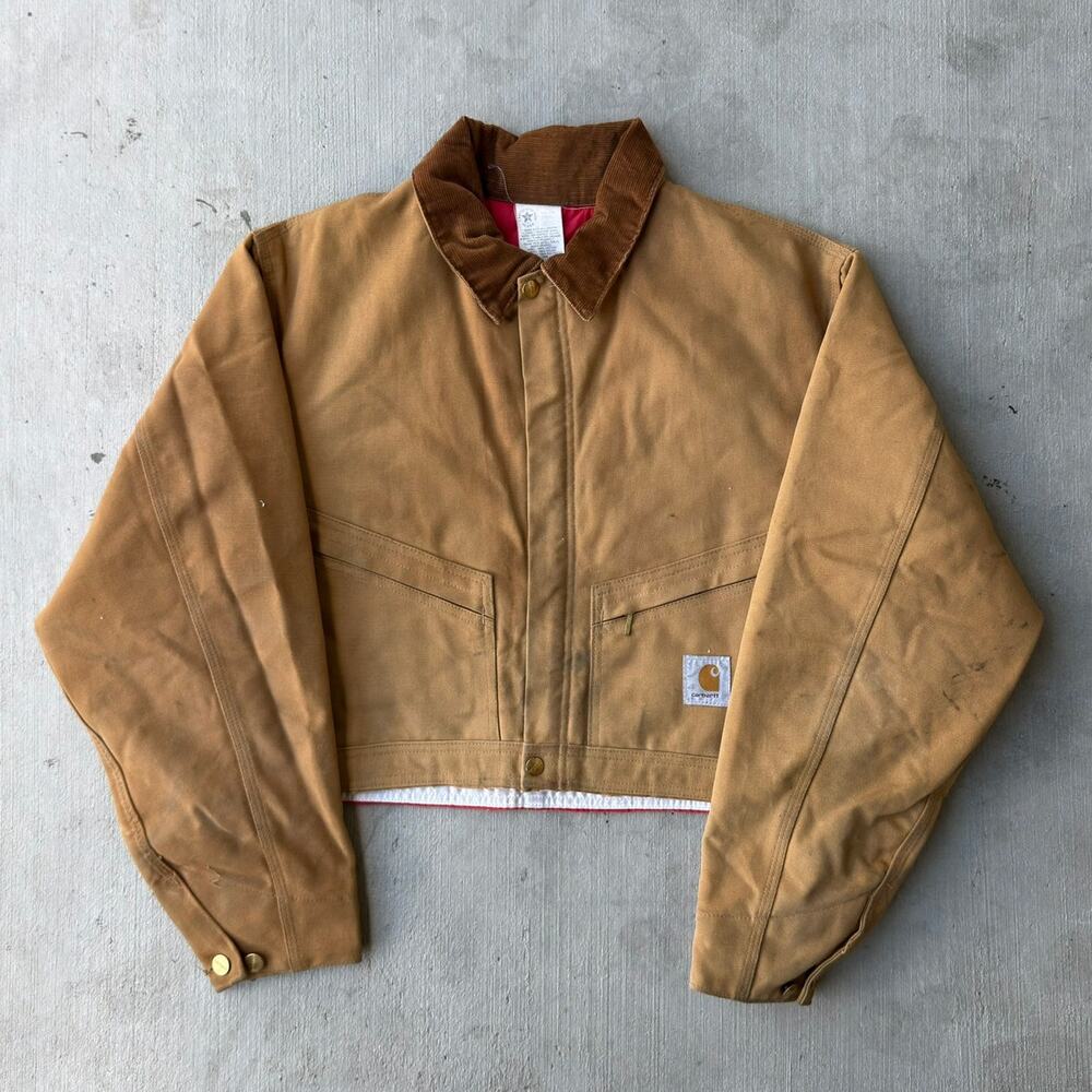 Carhartt cropped detroit style brown work wear jacket
